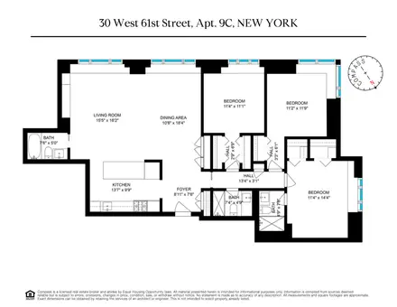 The Beaumont, 30 West 61st Street, #9C