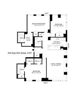 The Mondrian, 250 East 54th Street, #21EF