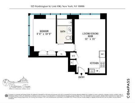 W Residences, 123 Washington Street, #49G