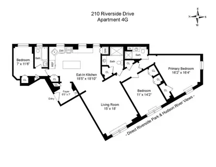 210 Riverside Drive, #4G