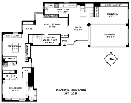 Berkeley House, 120 Central Park South, #12DEF