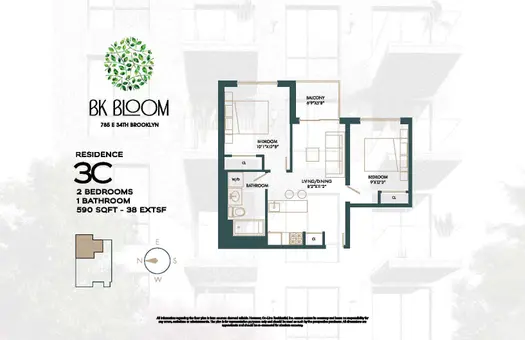 Brooklyn Bloom, 785 East 34th Street, #3C