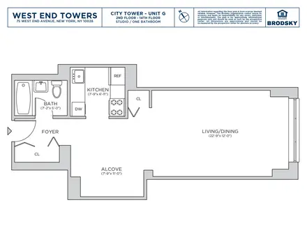 West End Towers, 75 West End Avenue, #C8G