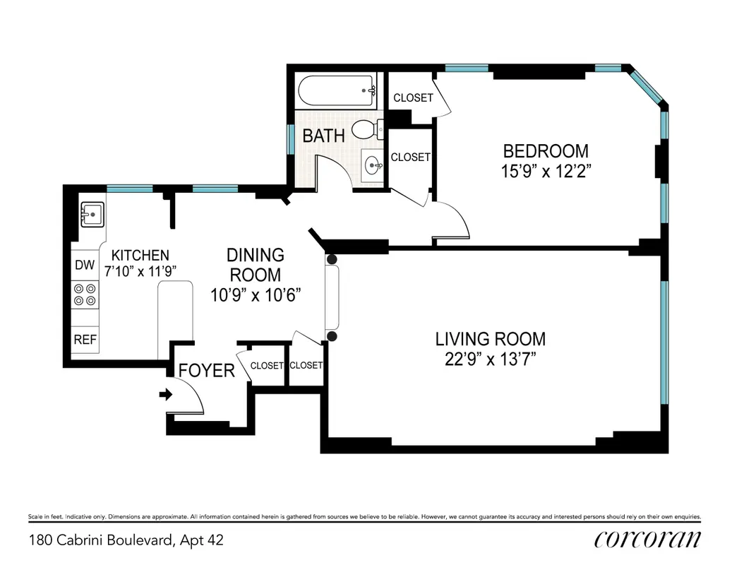 Castle Village, 140 Cabrini Boulevard, Unit 42 1 bed Apt for Sale for