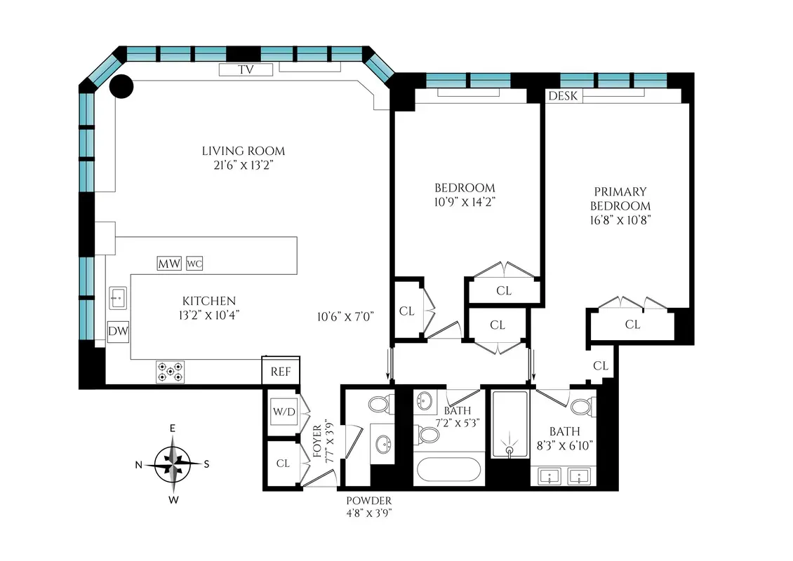 Gramercy Place, 280 Park Avenue South, Unit 10a - 2 Bed Apt For Rent 